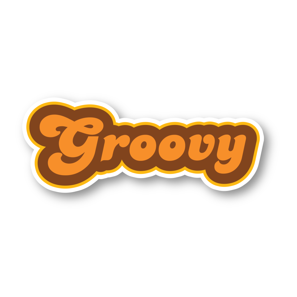 Scritta Groovy retro arancione, 960x960 HD, Acer Nitro