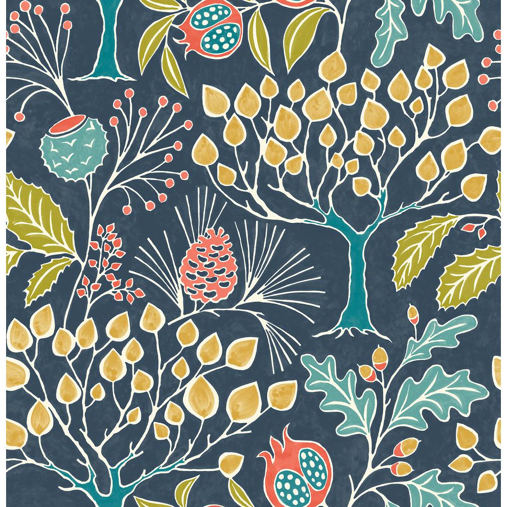 Alberi giardino groovy blu navy, 1000x1000 HD, Ultrabook