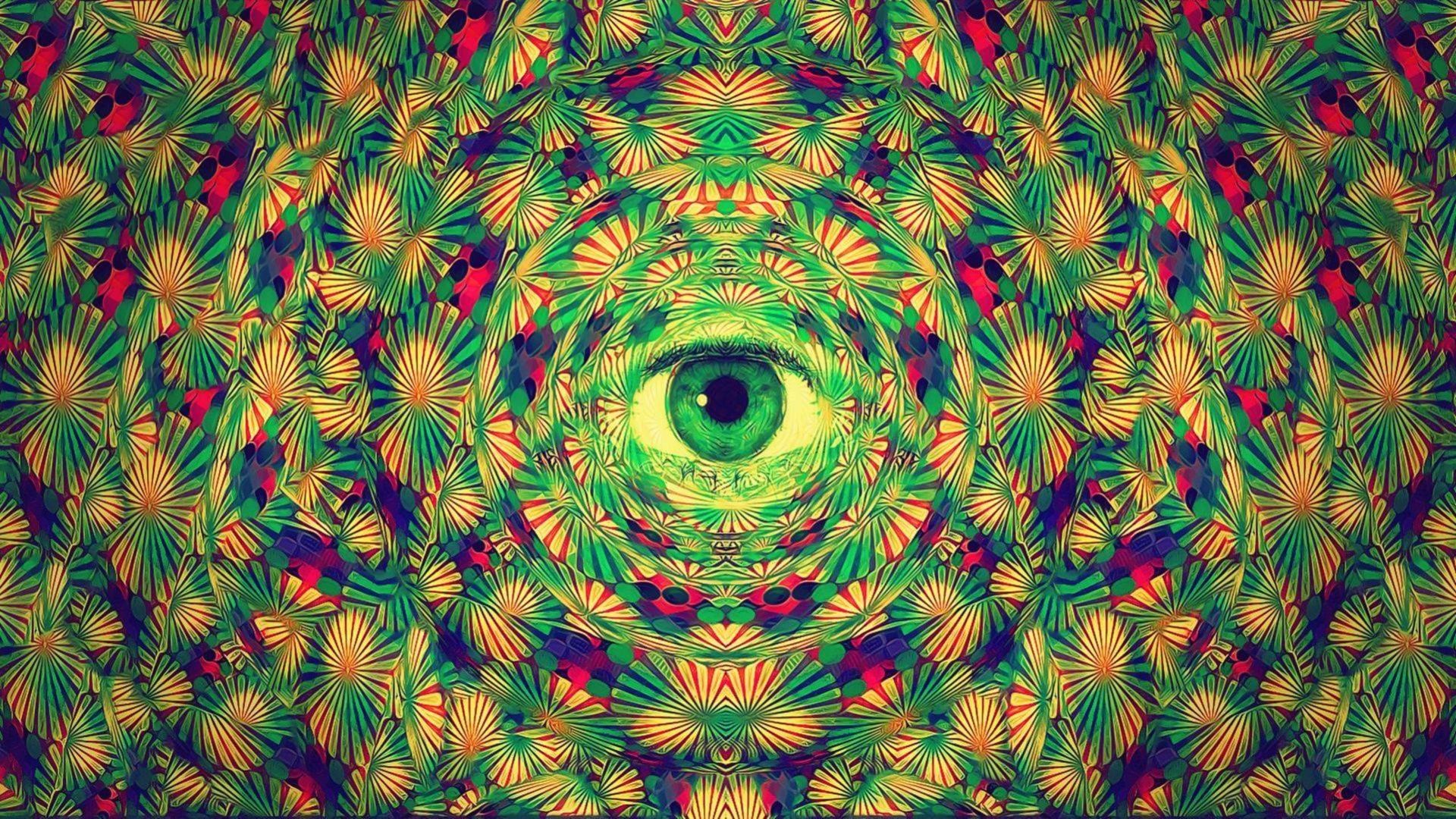 Occhio psichedelico groovy verde, 1920x1080 1080p, MacBook Pro