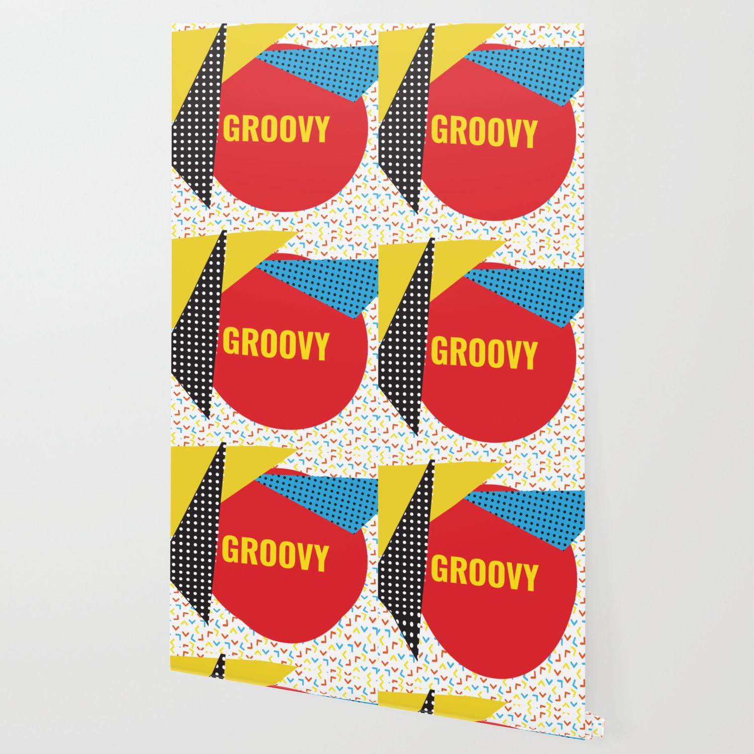 Forme geometriche Memphis colorate Groovy, 1500x1500 720p, HP Laptop