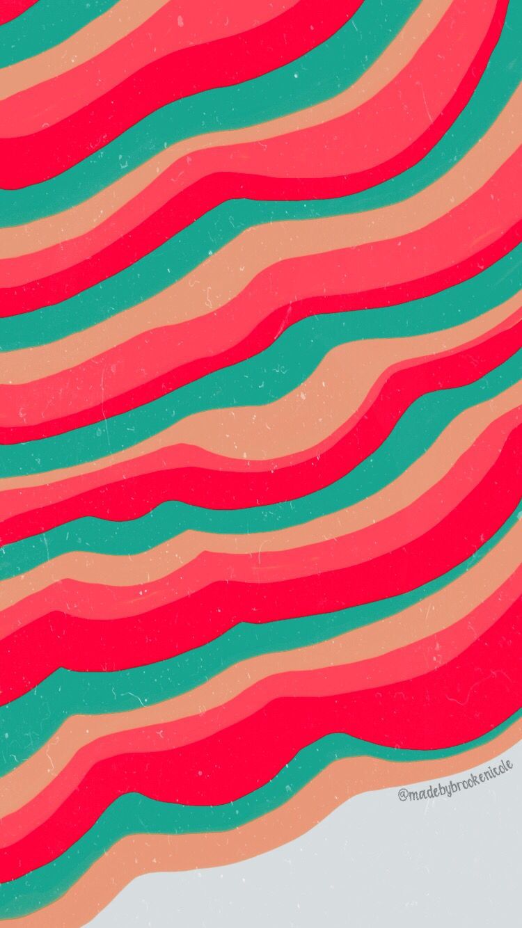 Onde astratte groovy rosa verde, HD, Ultrabook