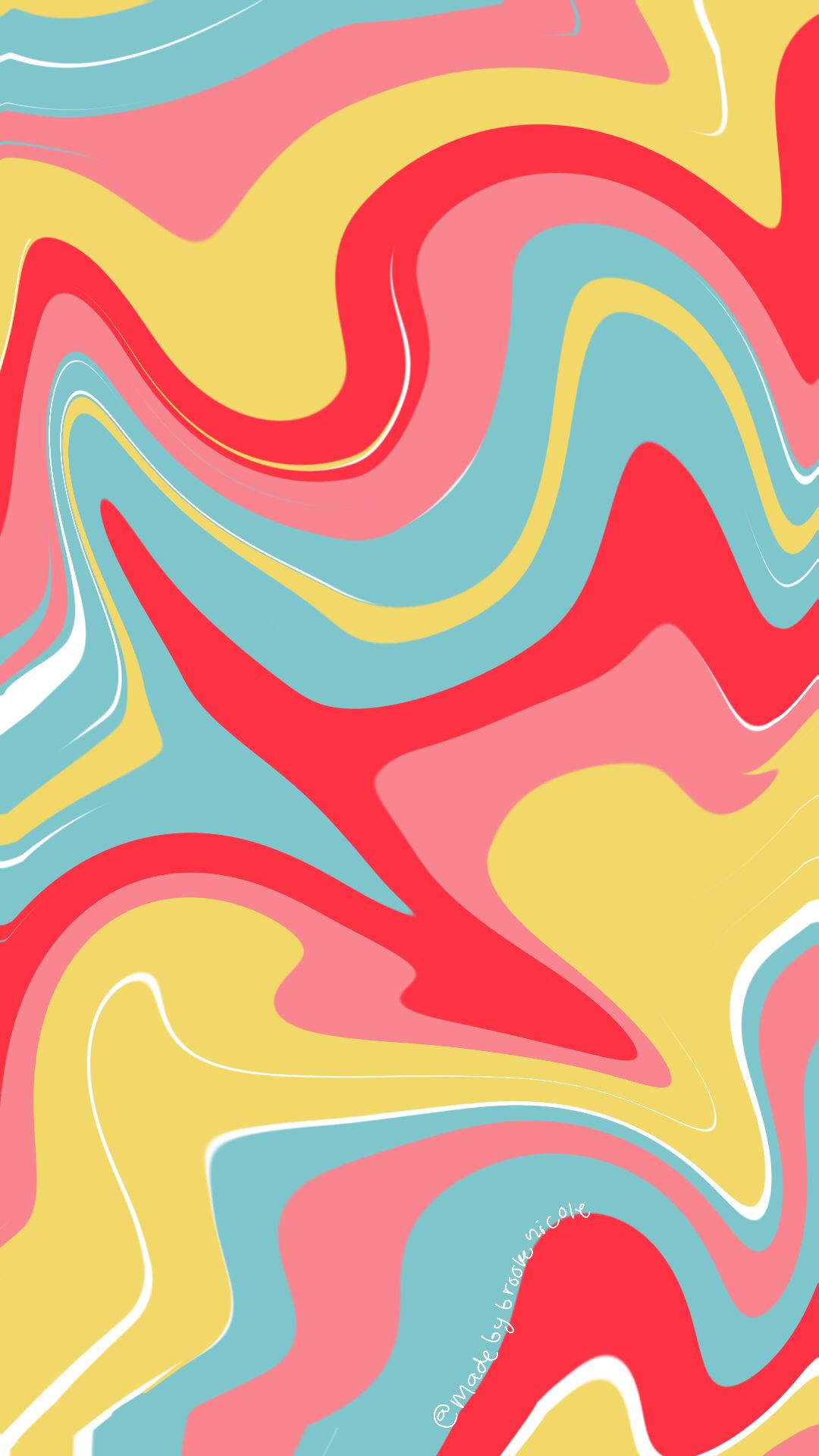 onde astratte groovy colorate, 1080x1920 Verticale, Samsung Galaxy