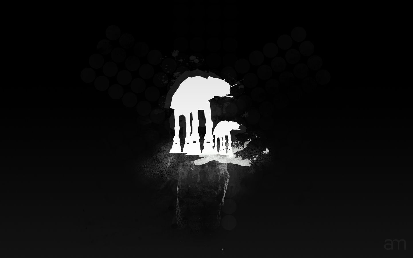 AT-AT Star Wars silhouette grunge, saga fantascientifica, 1440x900 HD, Desktop