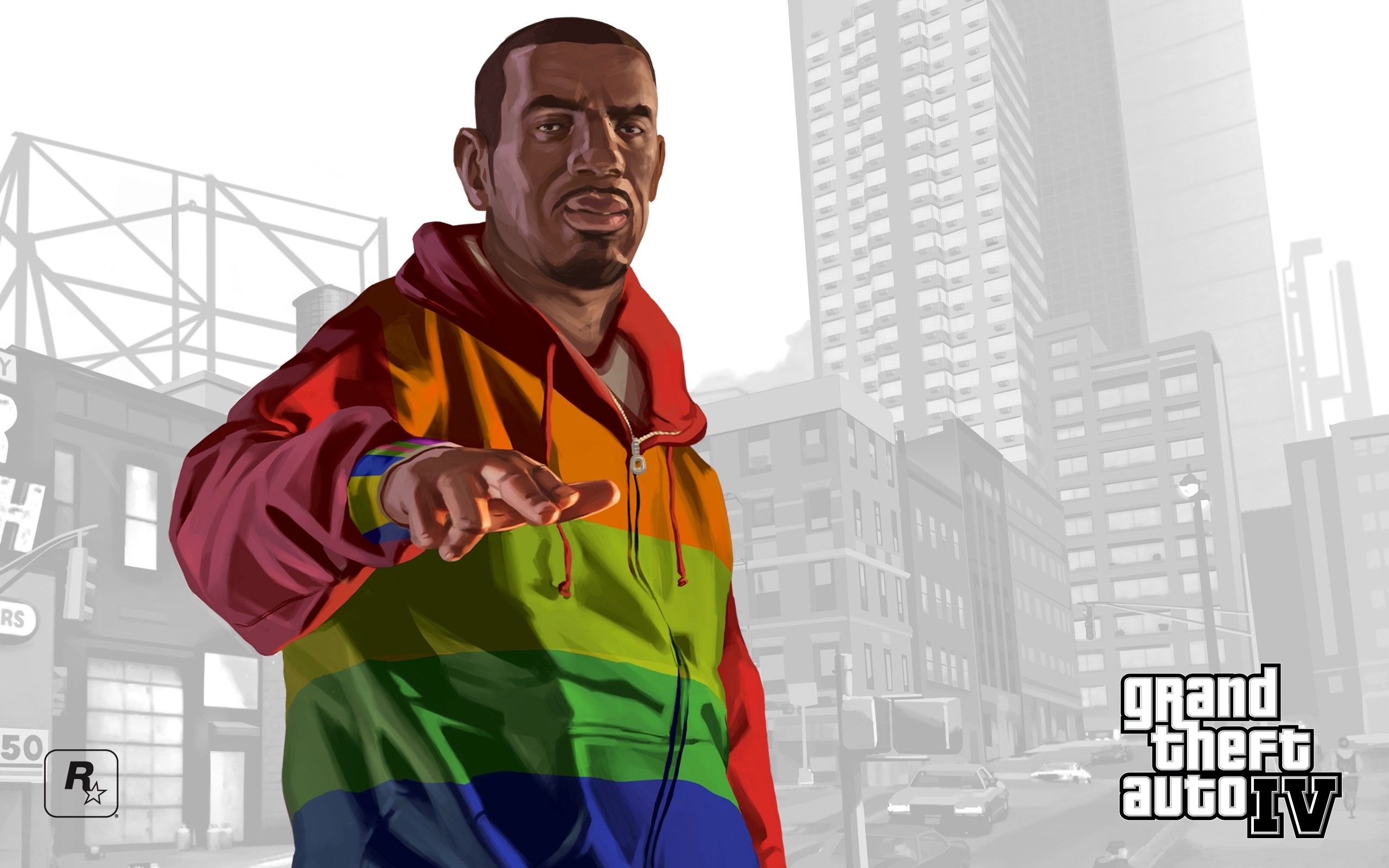 Niko Bellic GTA 4 arcobaleno, 2560x1600 2K+, MacBook Pro