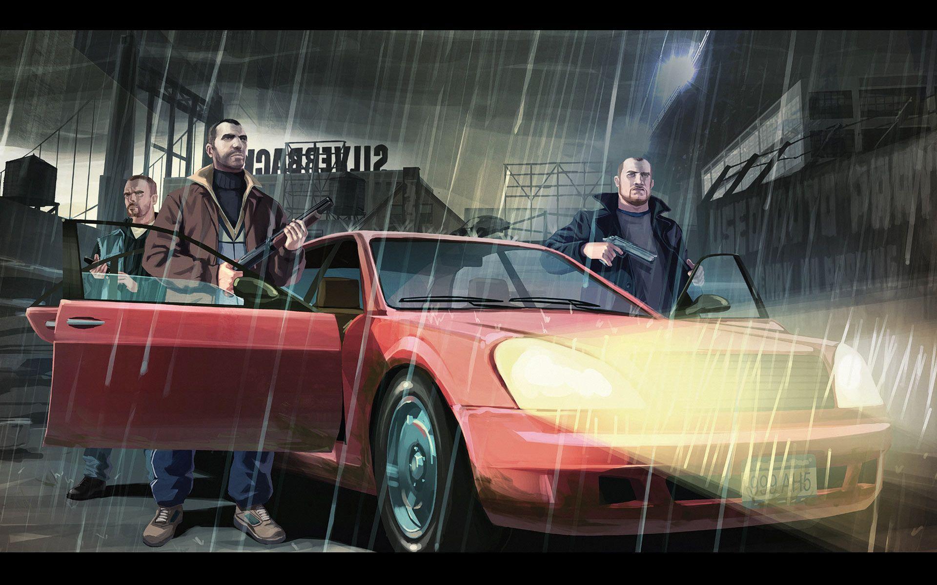 GTA 4 personaggi auto rossa, 1920x1200 WUXGA, Laptop