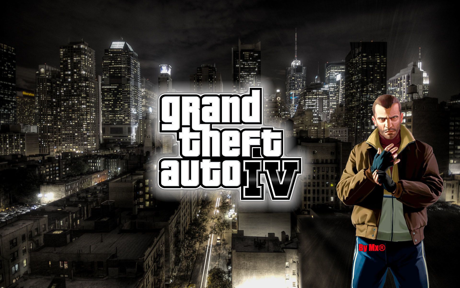 Grand Theft Auto IV logo Niko, 1920x1200 WUXGA, Desktop