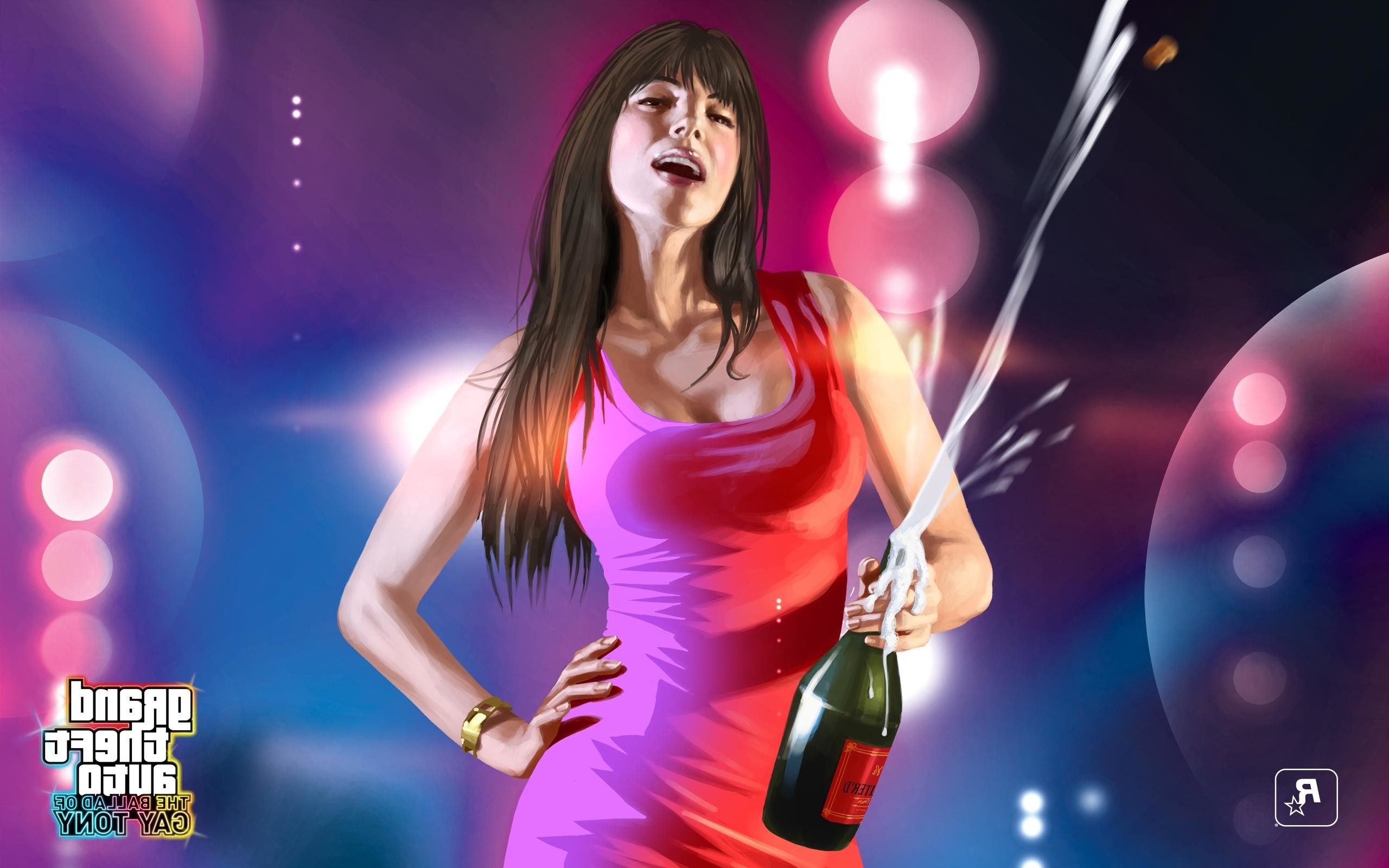 Donna abito rosso GTA, 2560x1600 2K+, PC