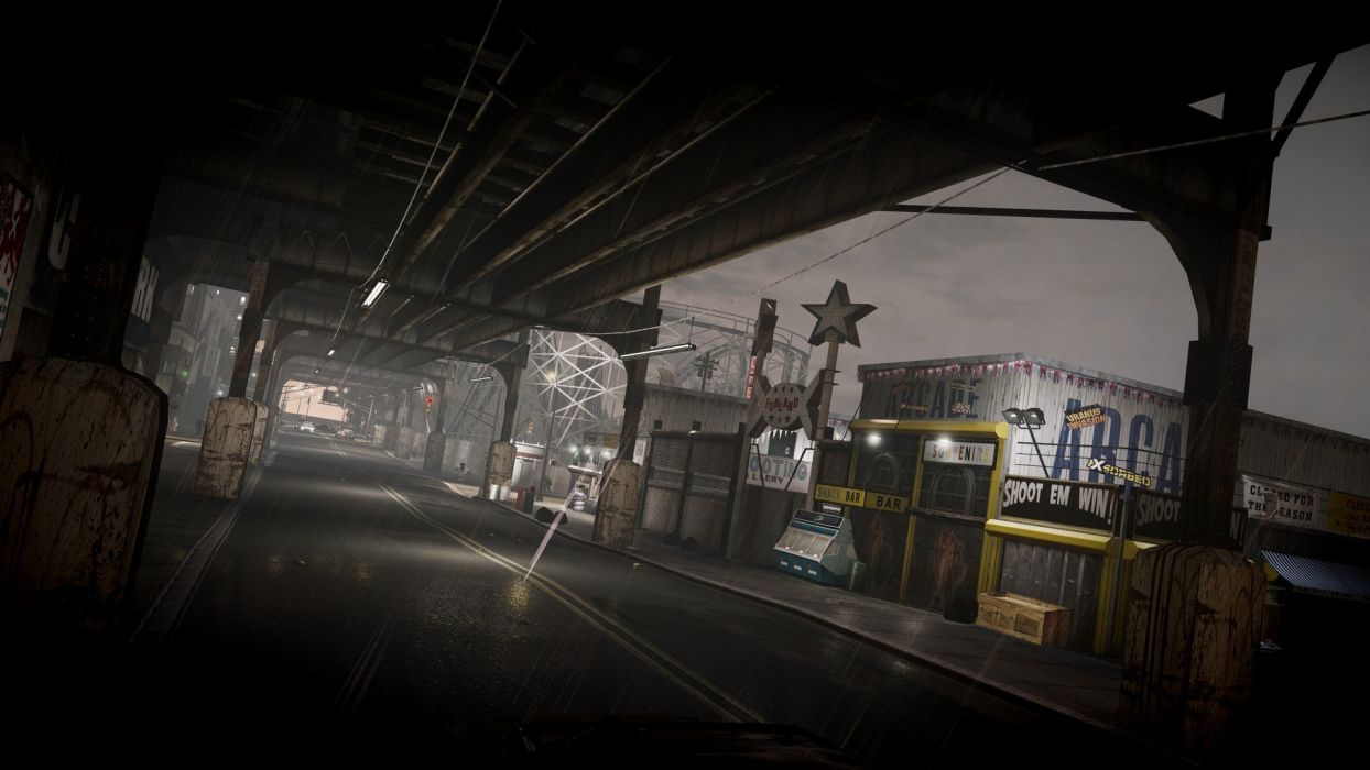 GTA IV strada urbana notturna, 1244x700 HD, Desktop