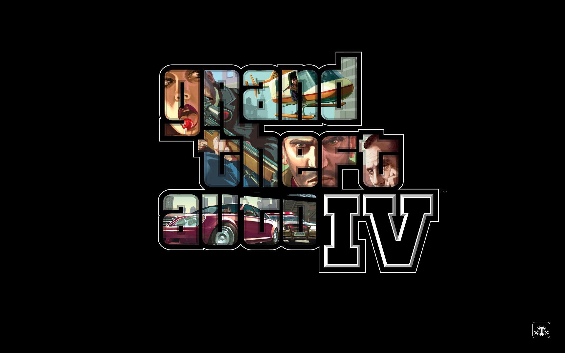 Logo Grand Theft Auto IV, 1920x1200 Full HD+, Desktop