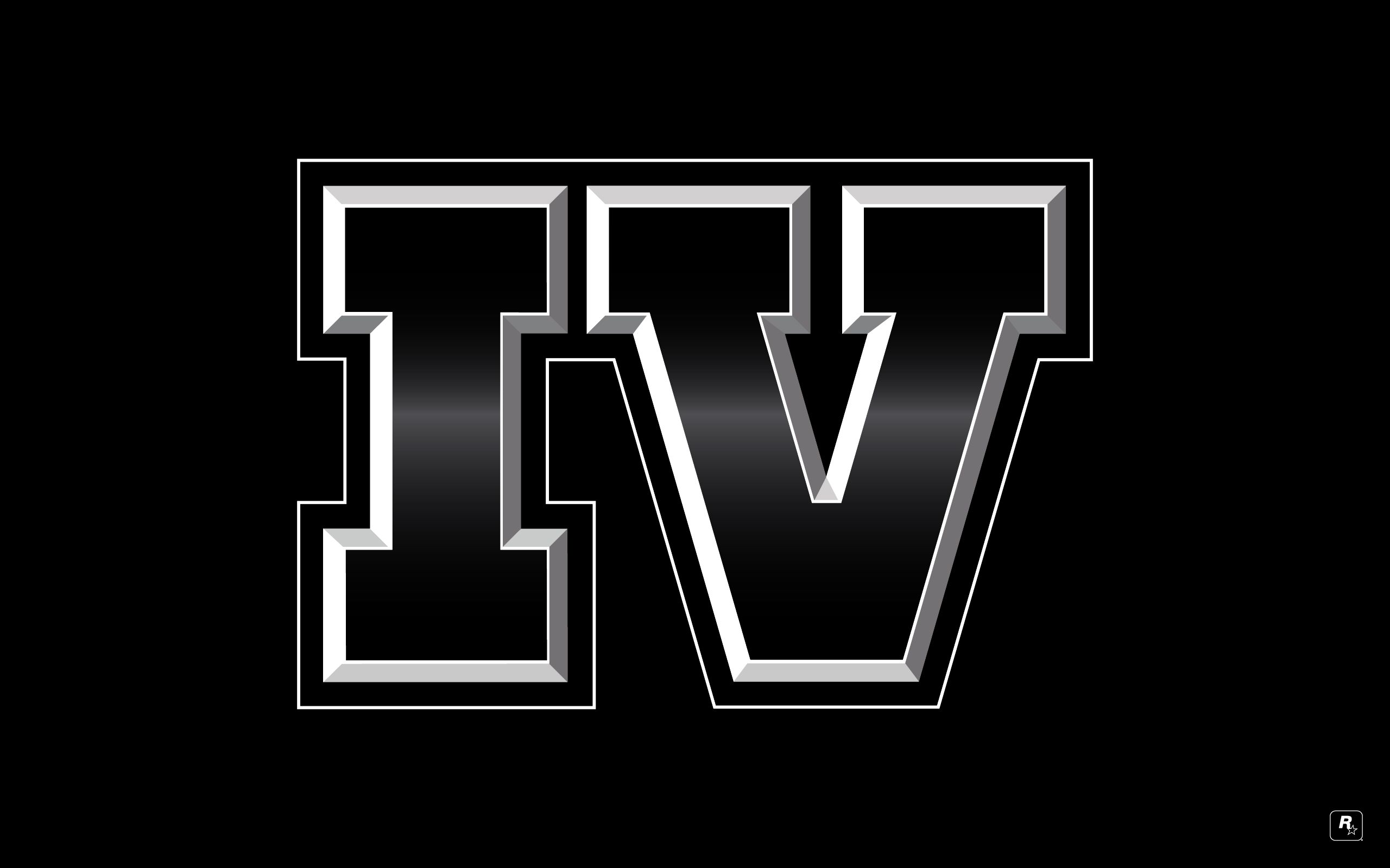 Logo GTA IV argento nero, 2560x1600 WQXGA, Laptop
