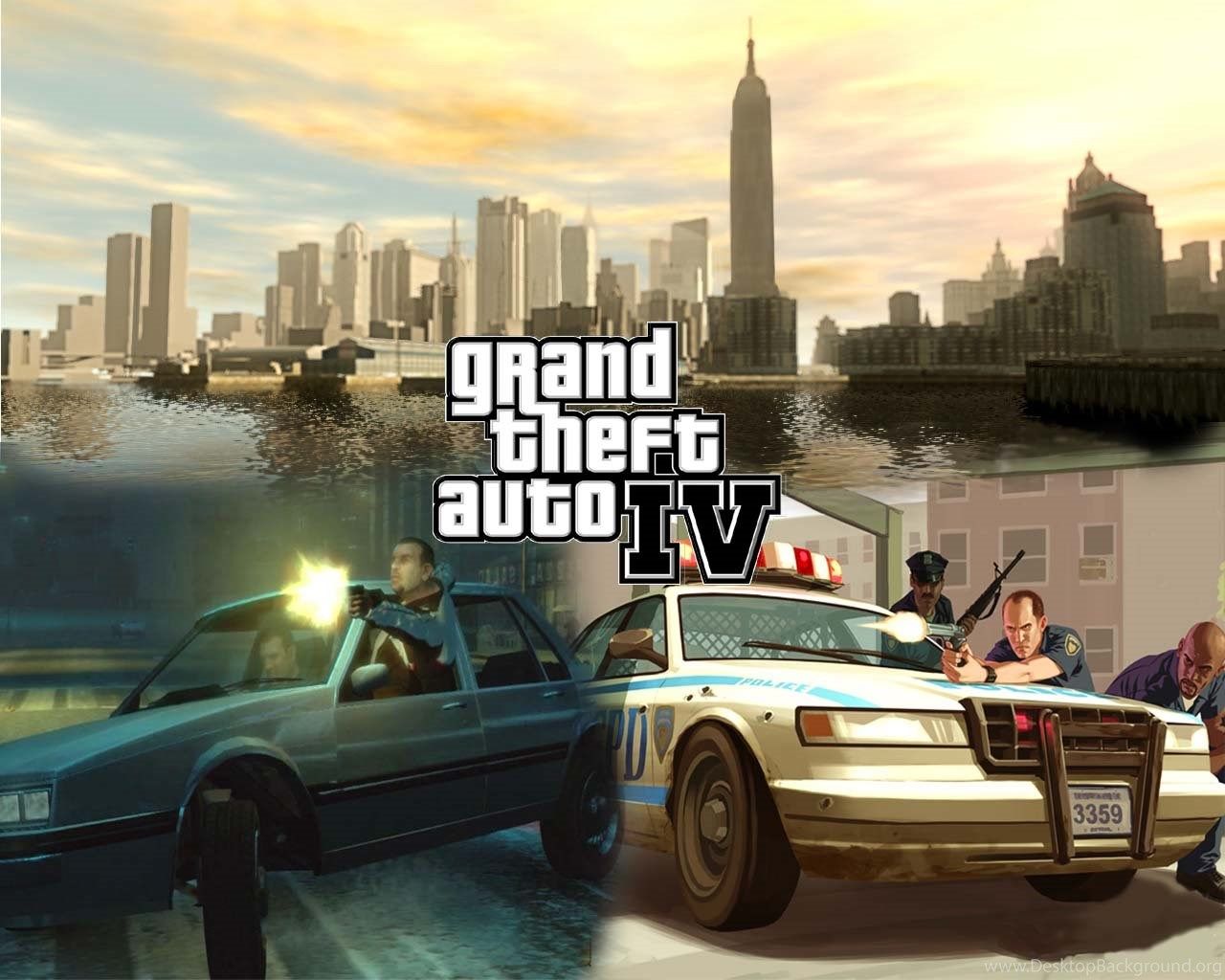 Grand Theft Auto IV logo città, 1280x1024 HD, Desktop