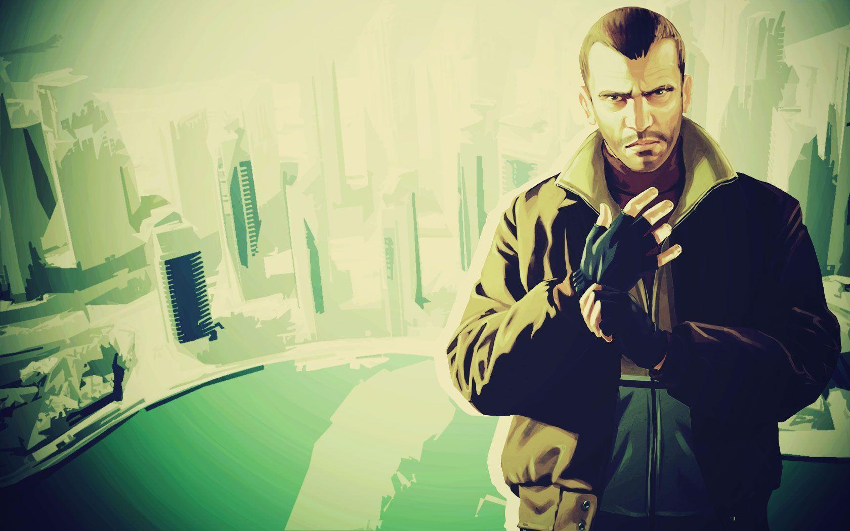 Niko Bellic GTA IV città, 1680x1050 HD, ROG Asus Laptop
