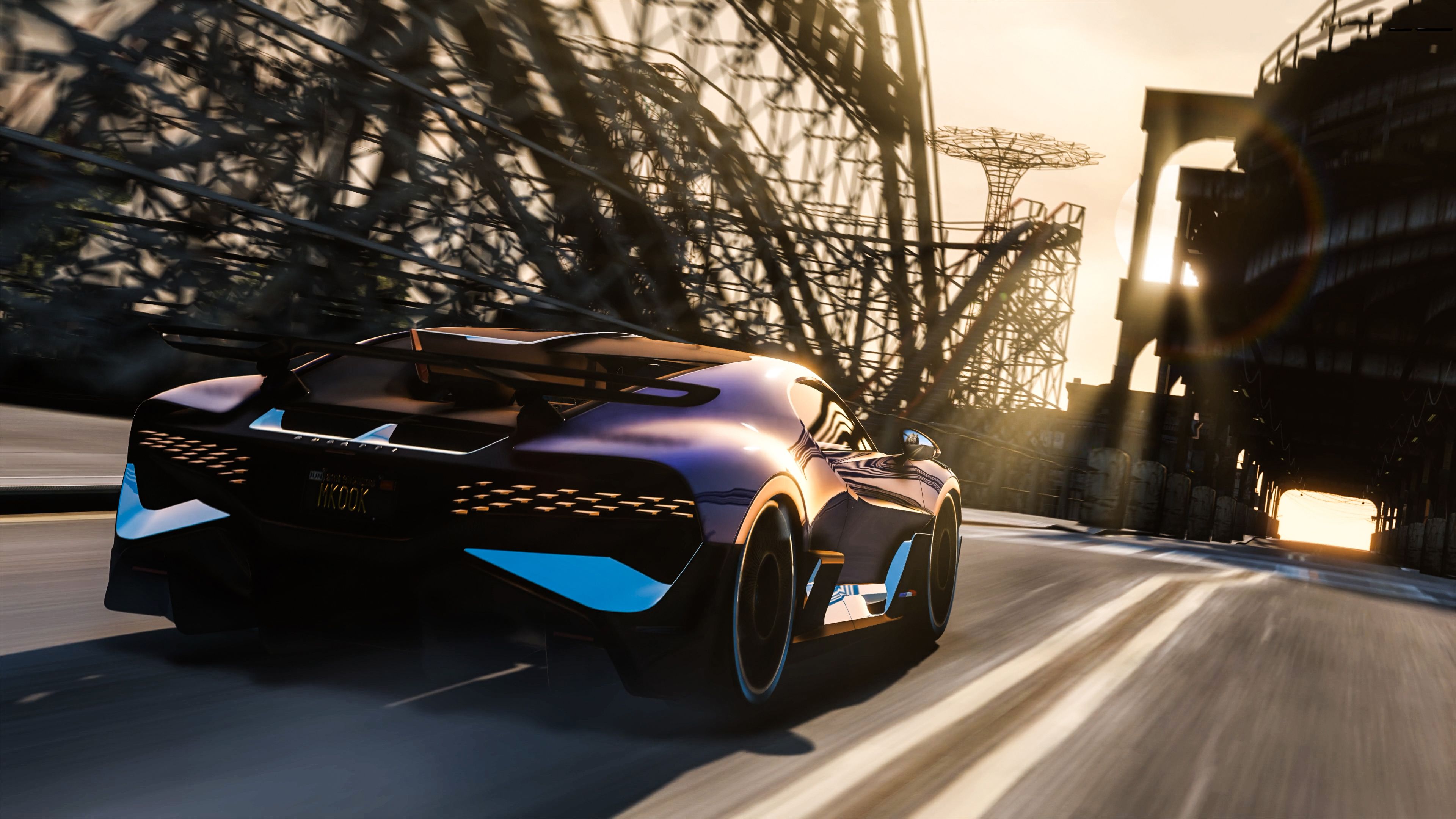 Bugatti Divo GTA 5, hypercar, 3840x2160 4K, Desktop 4K