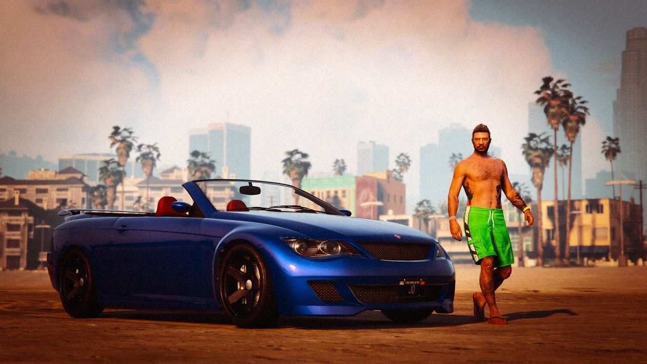GTA 5 auto blu personaggio, 1280x720 720p, iMac