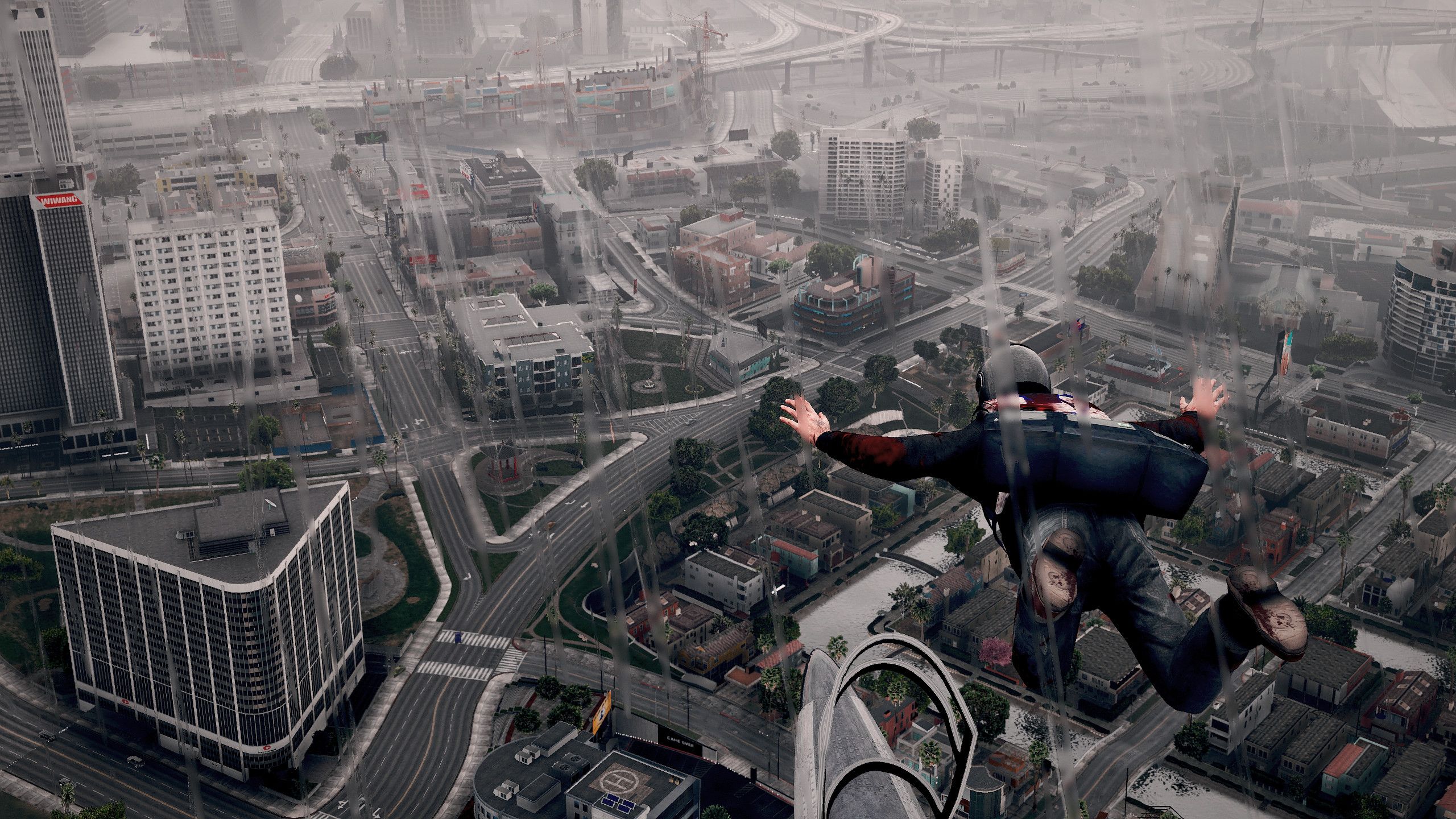 Personaggio GTA 5 in caduta, 2560x1440 2K QHD, PC