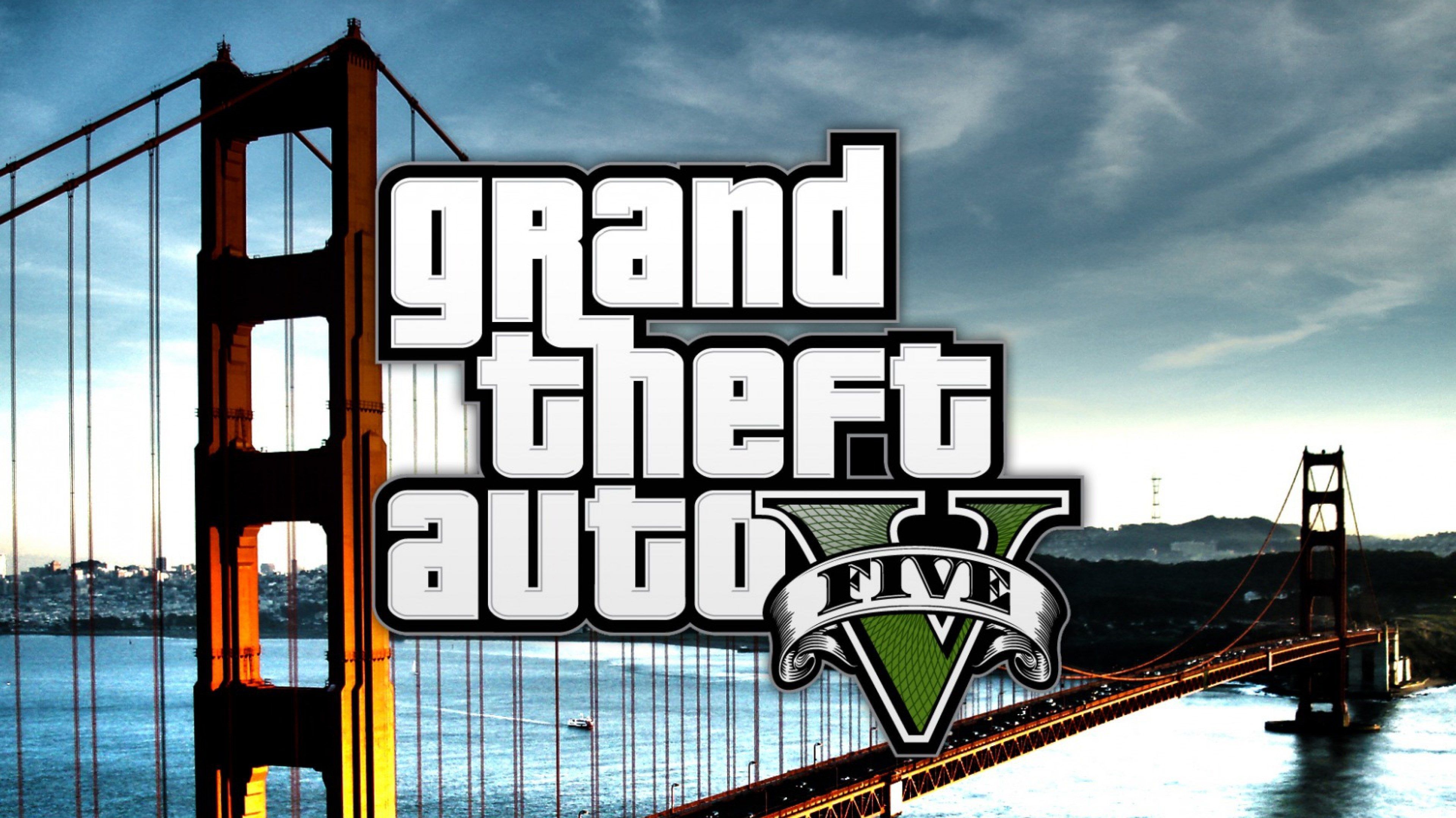 Logo GTA 5 ponte, 3840x2160 Ultra HD, 4K TV