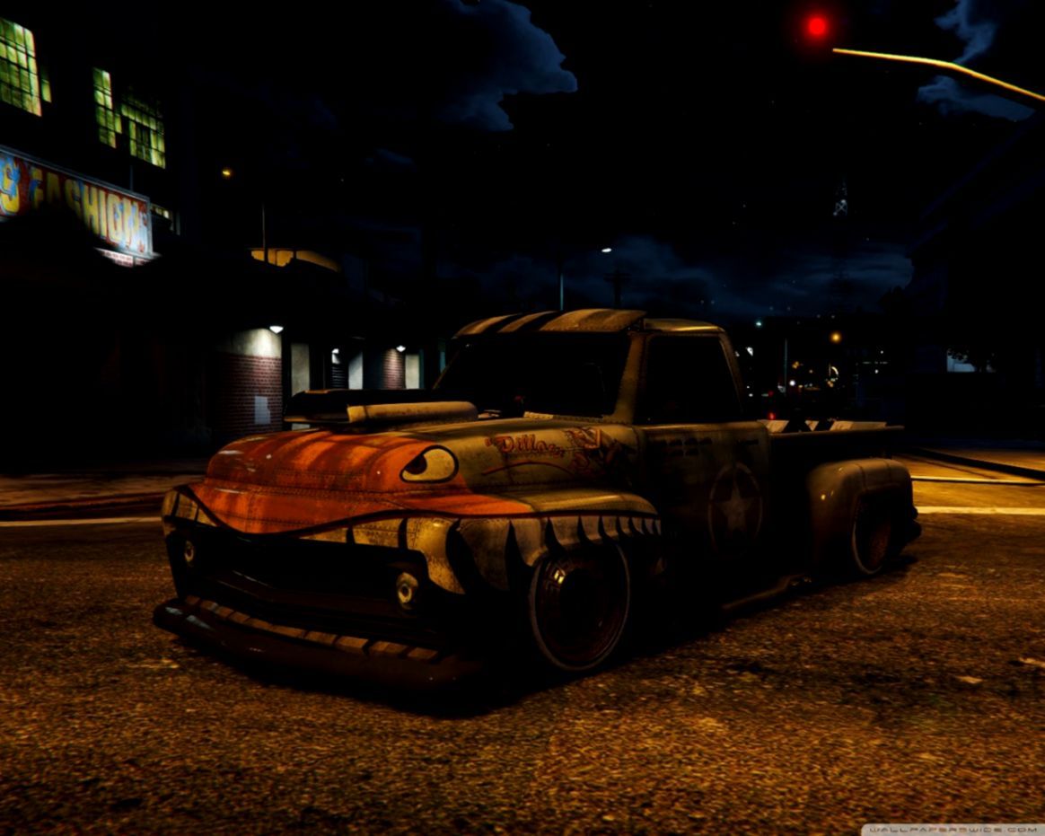 GTA 5 auto notturna strada, 1164x931 HD, Desktop
