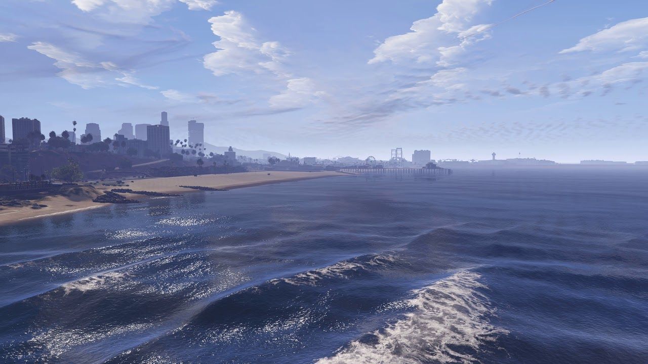 Città costiera GTA 5, mare, 1280x720 720p, PC