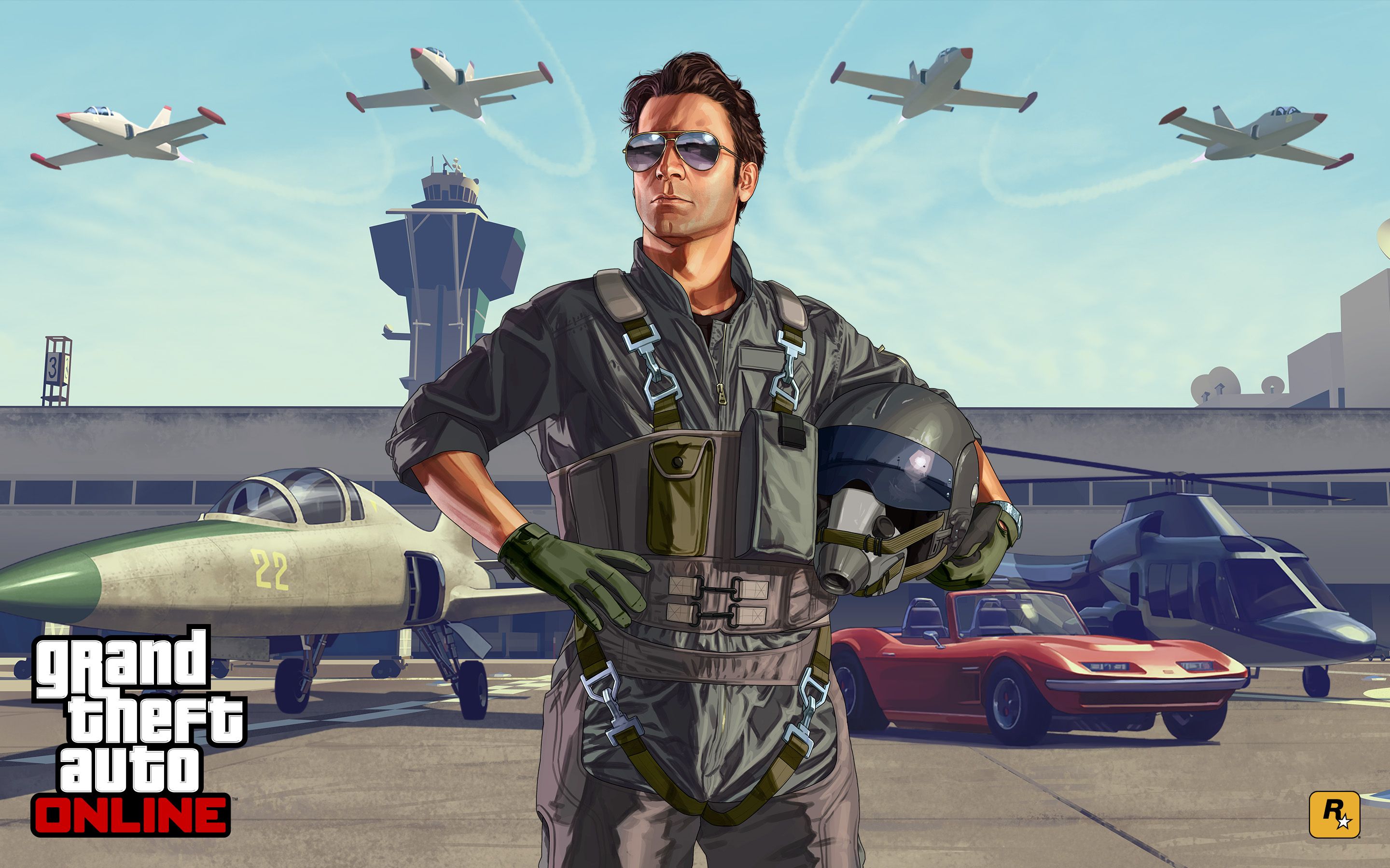 GTA Online pilota aeroporto, 2880x1800 2K+, Laptop