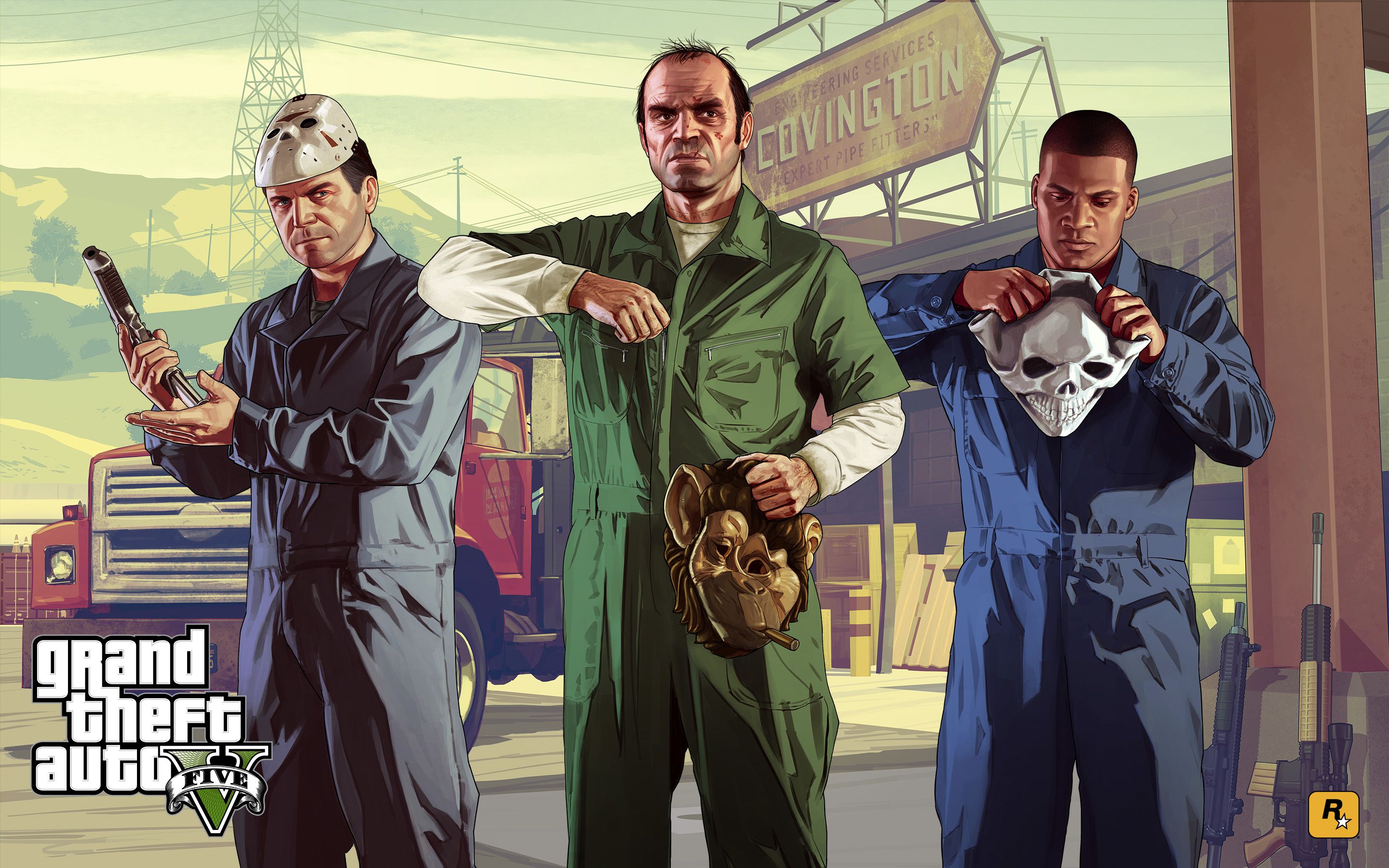Personaggi GTA V artwork, 2880x1800 2K, Desktop