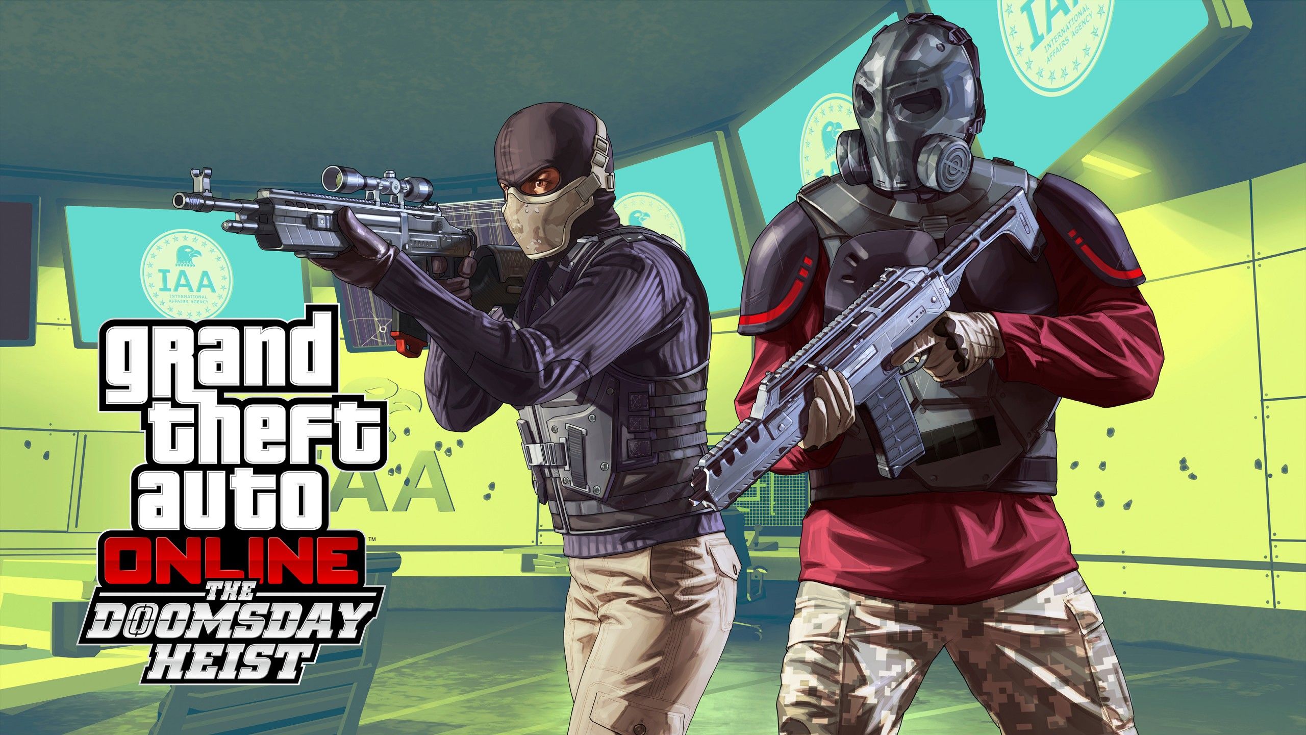 GTA Online Doomsday Heist personaggi armati, 2560x1440 QHD, Laptop