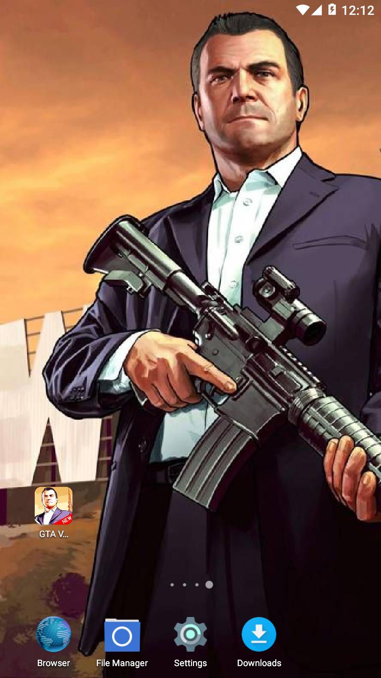 Personaggio GTA 5 con fucile, 768x1366 Full HD Verticale, iPhone