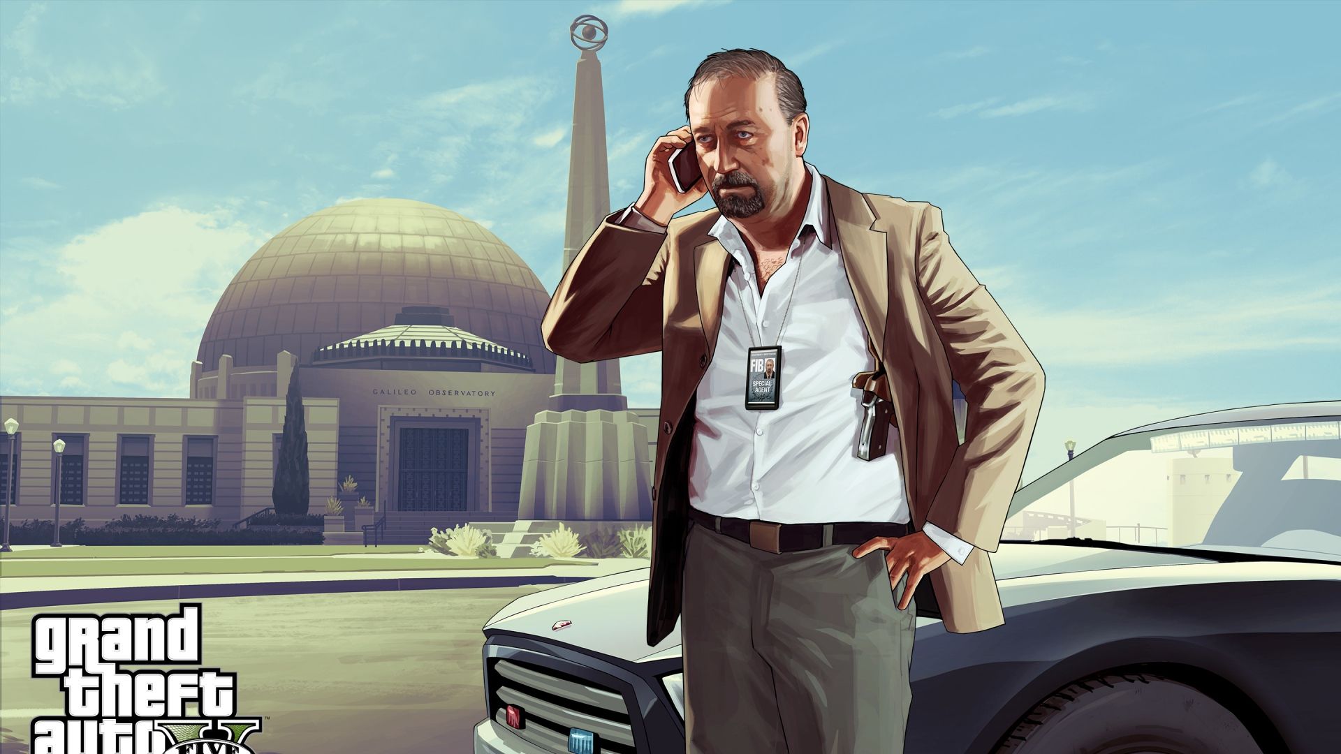 GTA 5 detective personaggio auto, 1920x1080 Full HD, PC