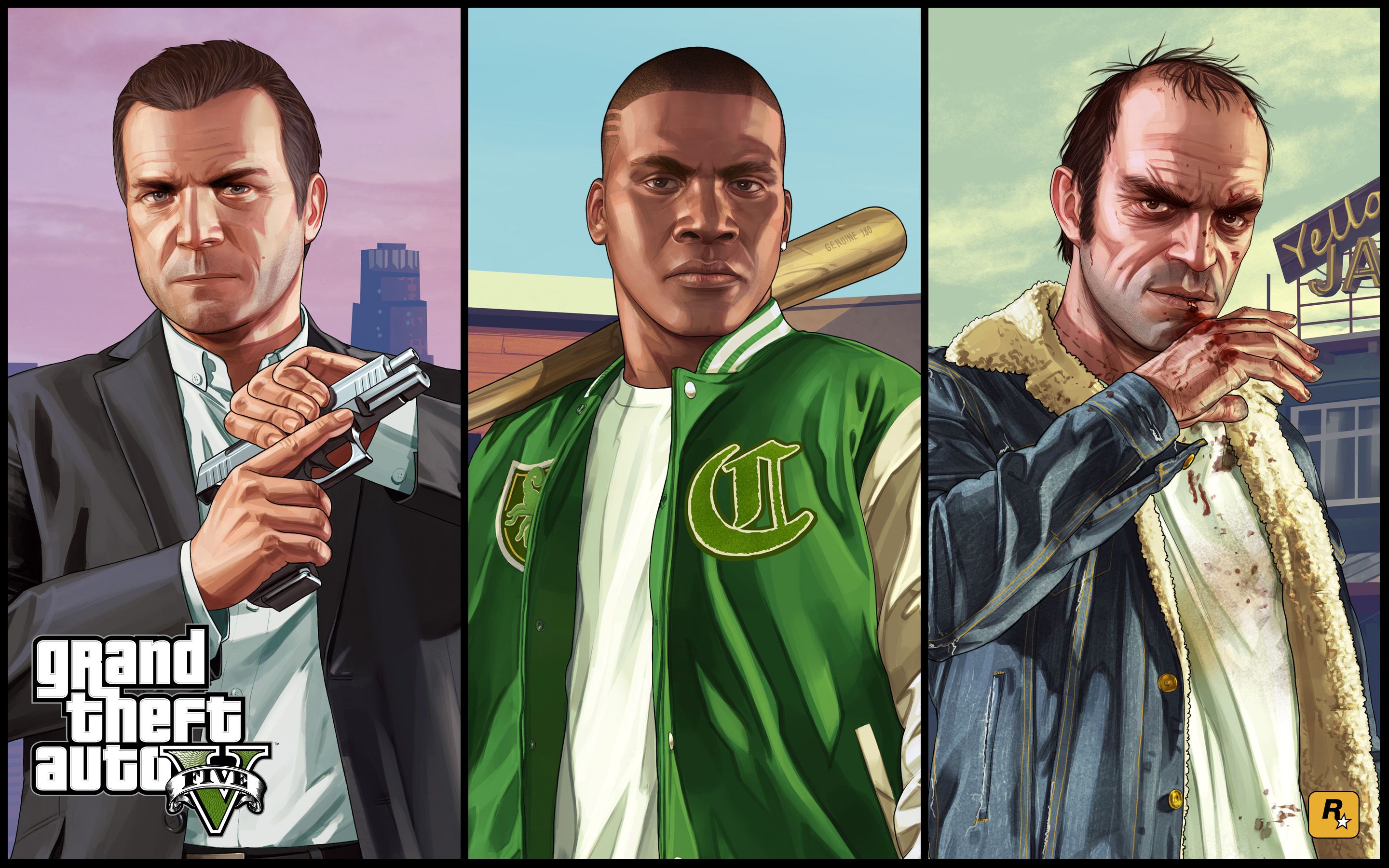 Personaggi GTA V artwork, 2880x1800 2K, PC