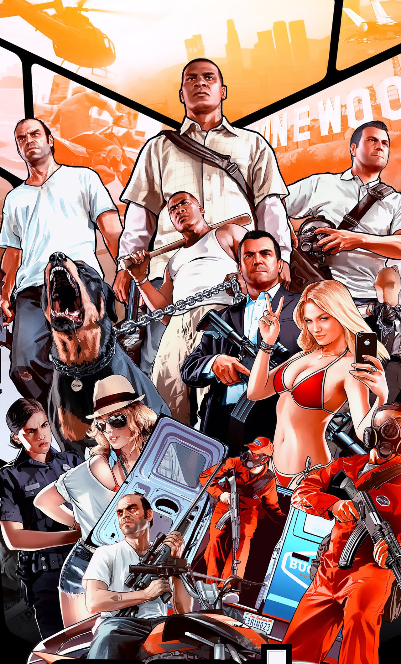 Logo Grand Theft Auto V, 1920x1080 Full HD, PC Desktop