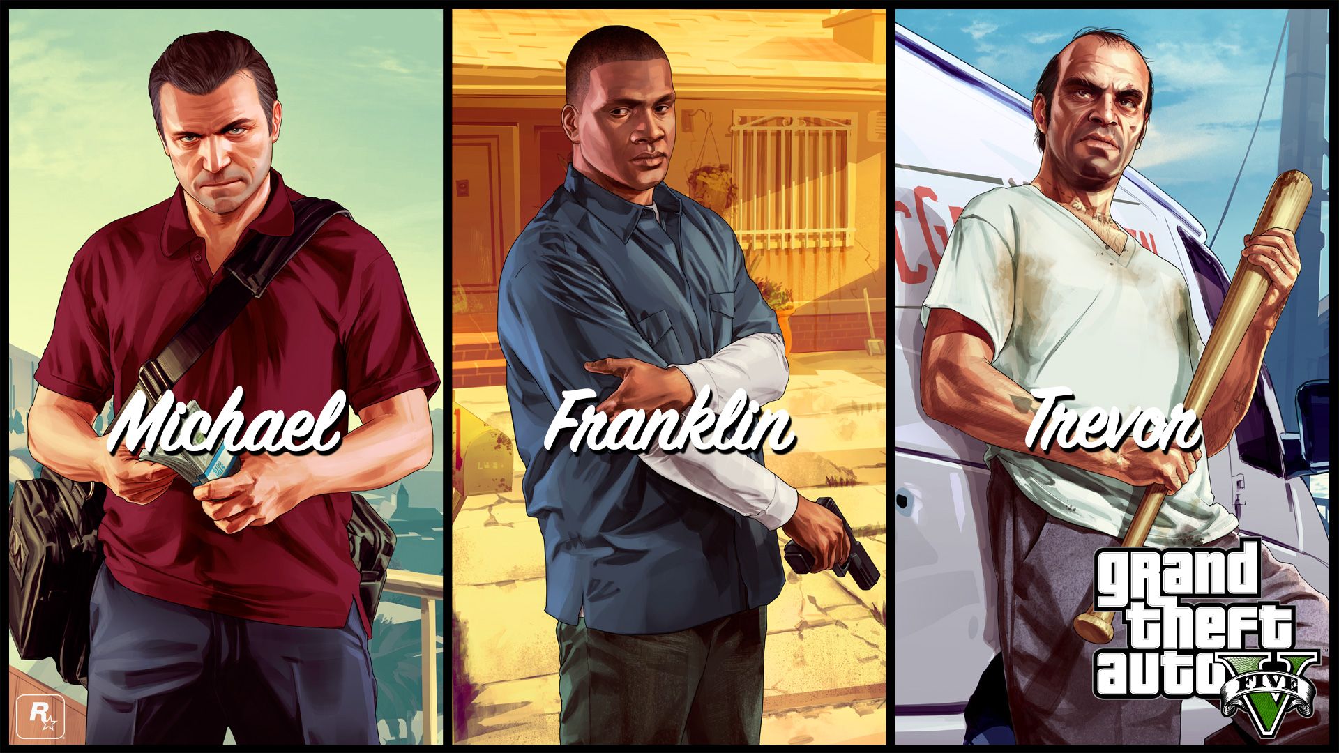 Personaggi Grand Theft Auto V, 4096x2160 Ultra HD, Monitor 4K