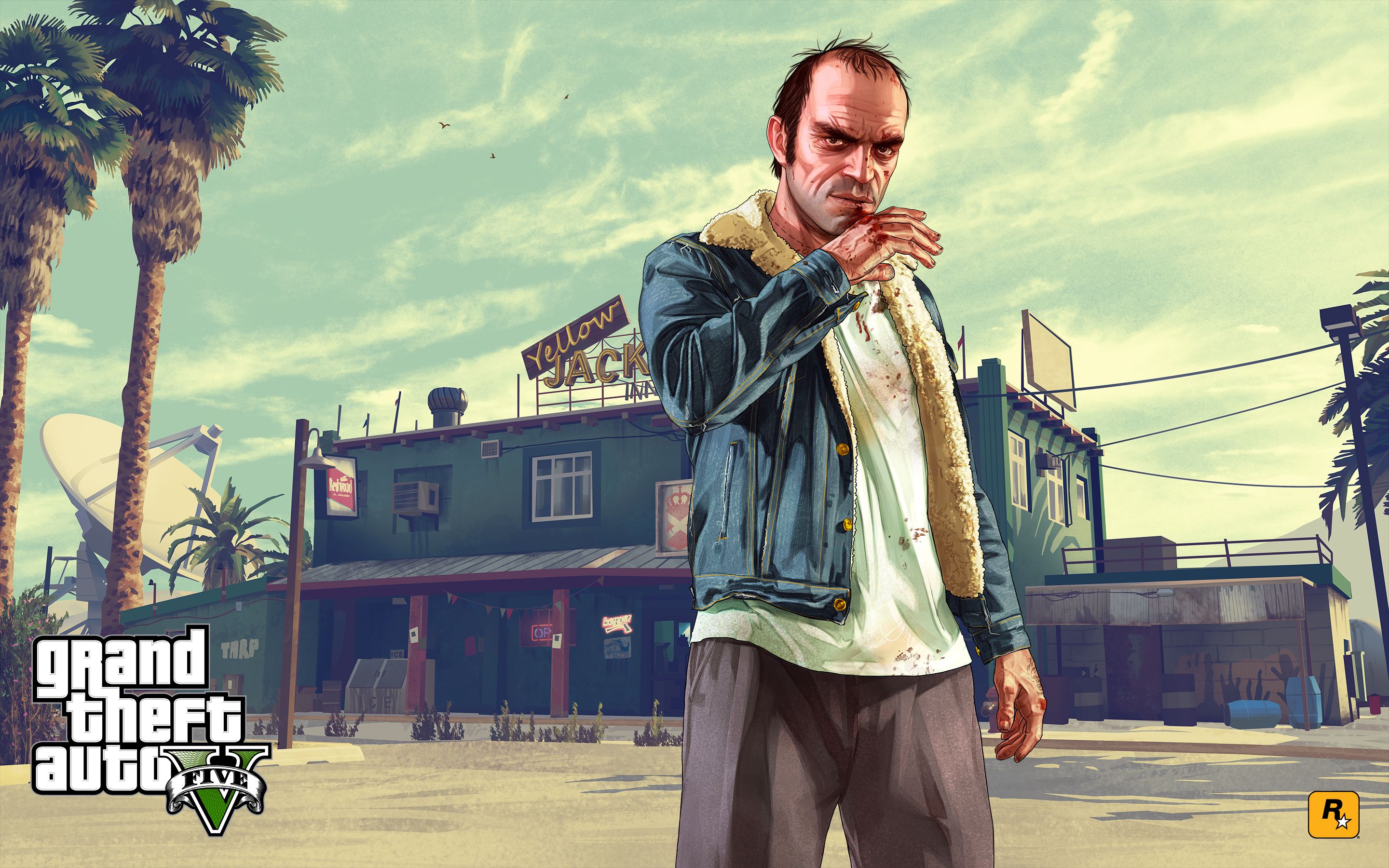 Franklin e Chop, GTA 5, 1400x1050 720p, PC