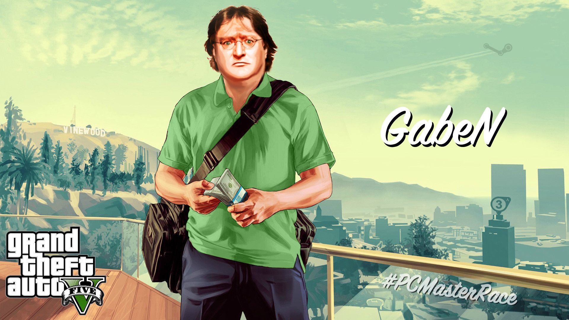 GabeN stile GTA 5, 1920x1080 Full HD 1080p, Monitor Gaming