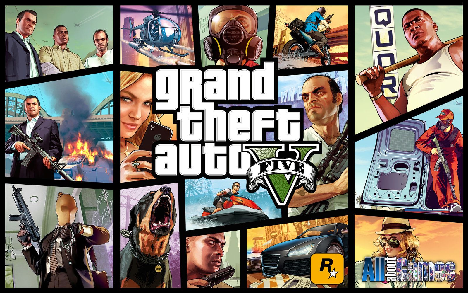 GTA 5 collage personaggi, 1600x1000 HD Ready, Desktop