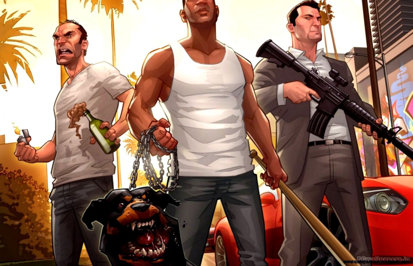 GTA 5 personaggi protagonisti, 1436x927 HD, PC Desktop