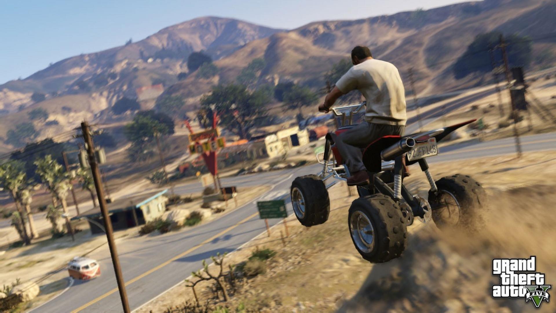 GTA 5 quad nel deserto, 1920x1080 Full HD 1080p, PC