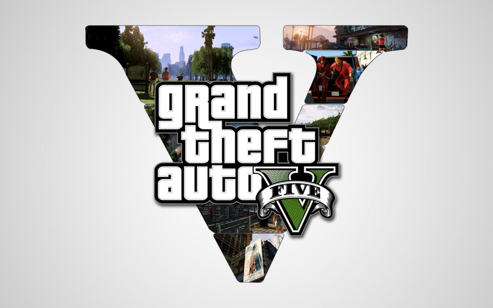 Logo GTA V Grand Theft Auto, 1680x1050 900p, PC Desktop