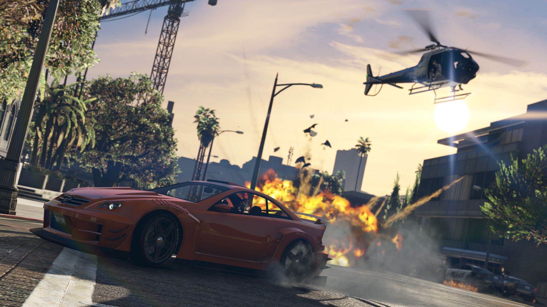 GTA 5 auto esplosione, 1920x1080 Full HD 1080p, Desktop