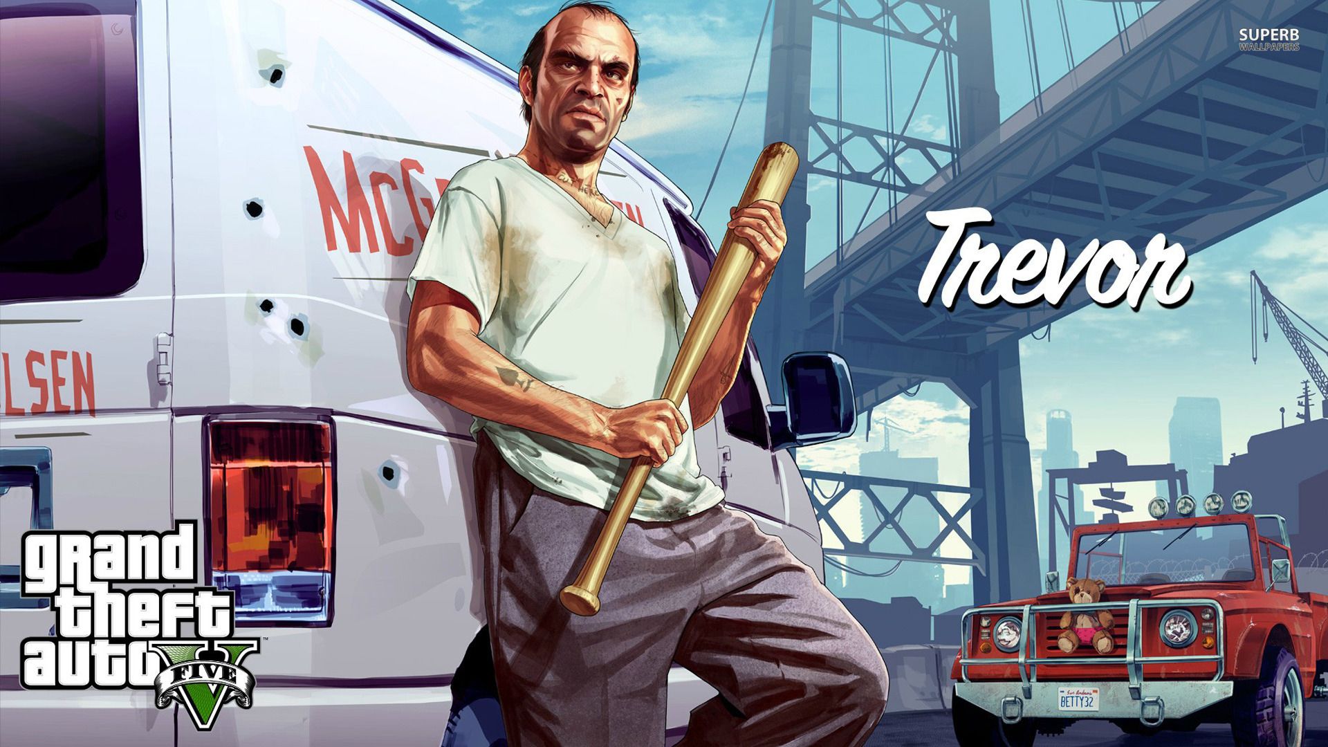 Trevor GTA 5 personaggio, 1920x1080 Full HD 1080p, PC