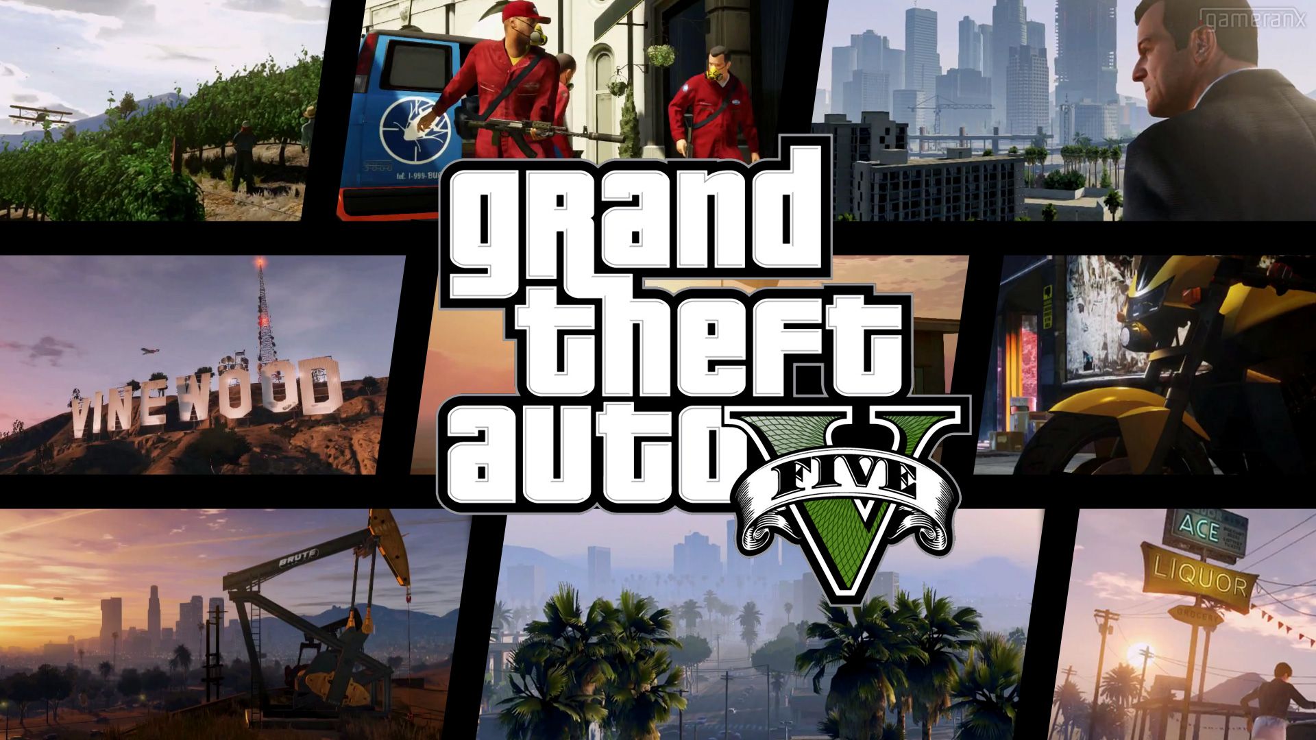 Collage personaggi Grand Theft Auto V, 1920x1080 Full HD 1080p, PC Desktop