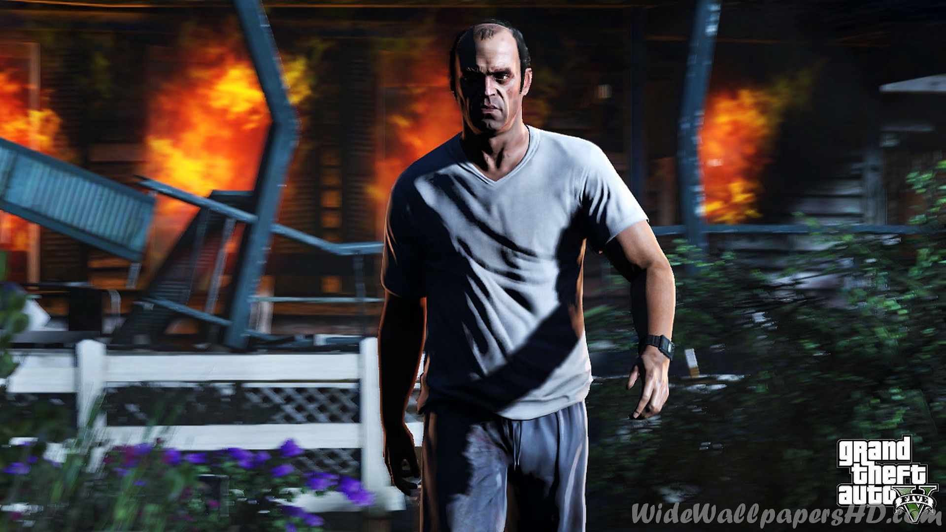 Trevor GTA 5 casa incendio, 1920x1080 Full HD, PC Desktop