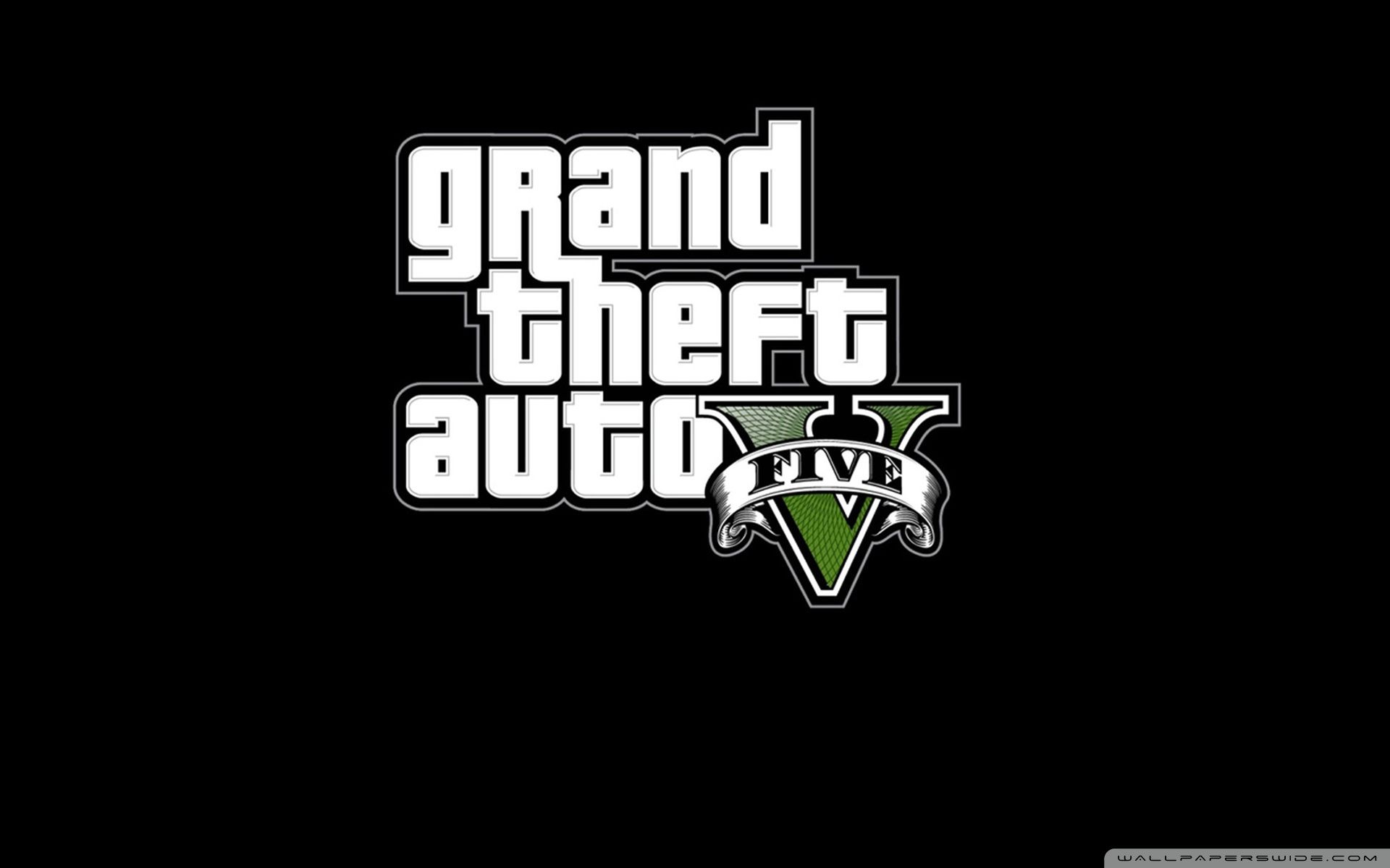 Logo GTA V nero, 1920x1200 WUXGA, Laptop