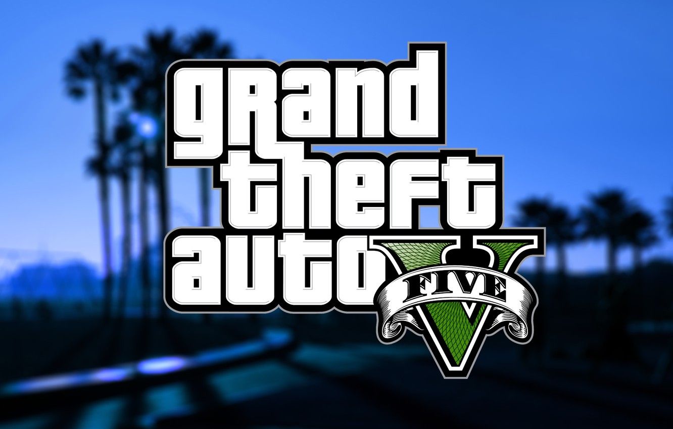 Logo Grand Theft Auto V, 1332x850 720p, PC