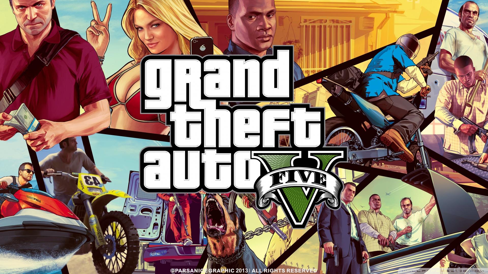 GTA 5 personaggi collage, 1920x1080 Full HD 1080p, PC
