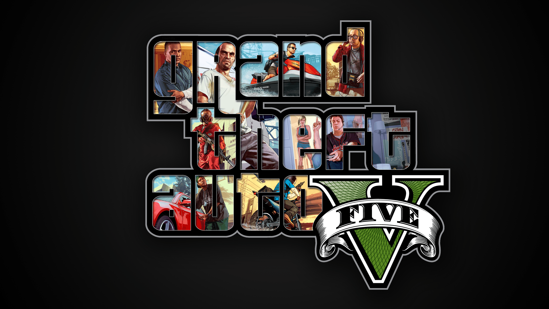GTA 5 logo personaggi, 1920x1080 1080p, PC Desktop
