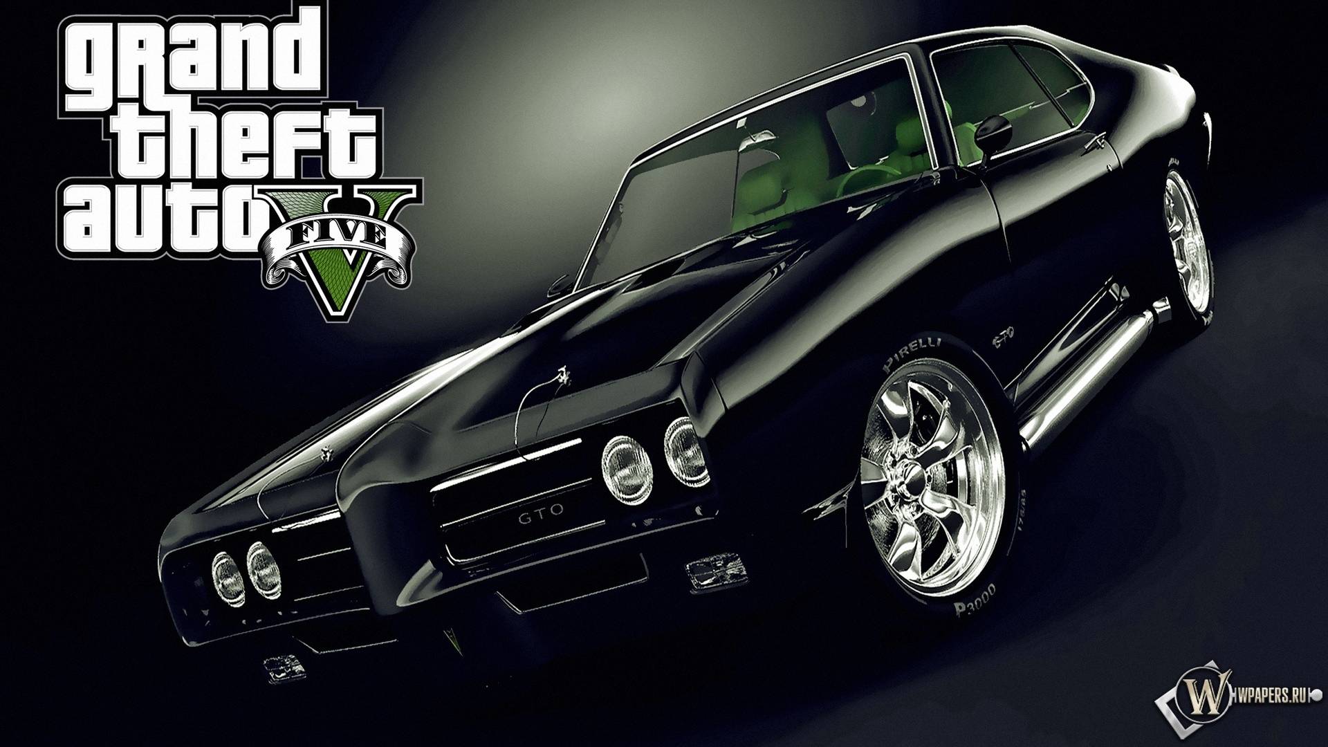 GTA 5 auto muscle car nera, 1920x1080 1080p, Desktop