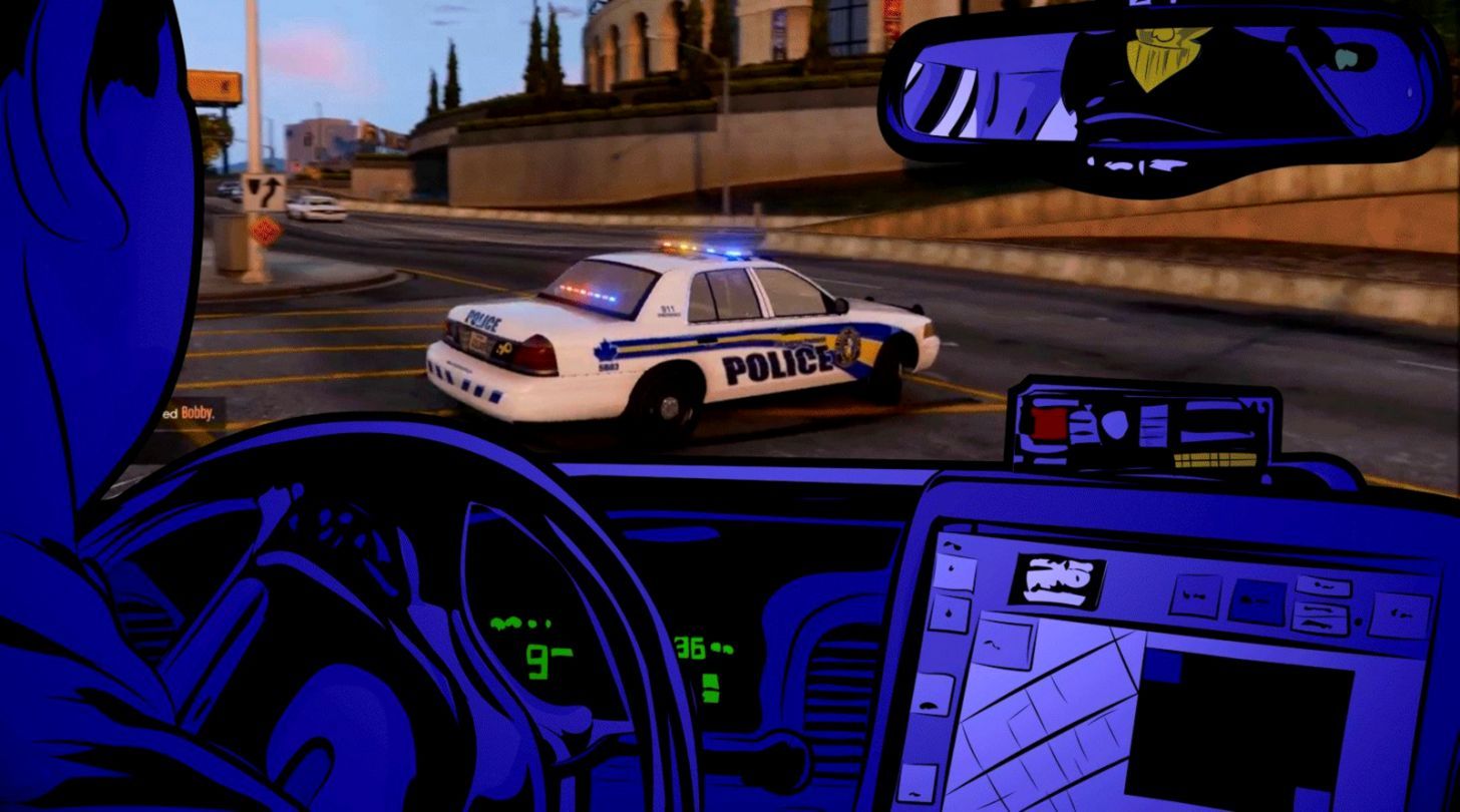 Auto polizia GTA 5, 1456x810 HD, Desktop