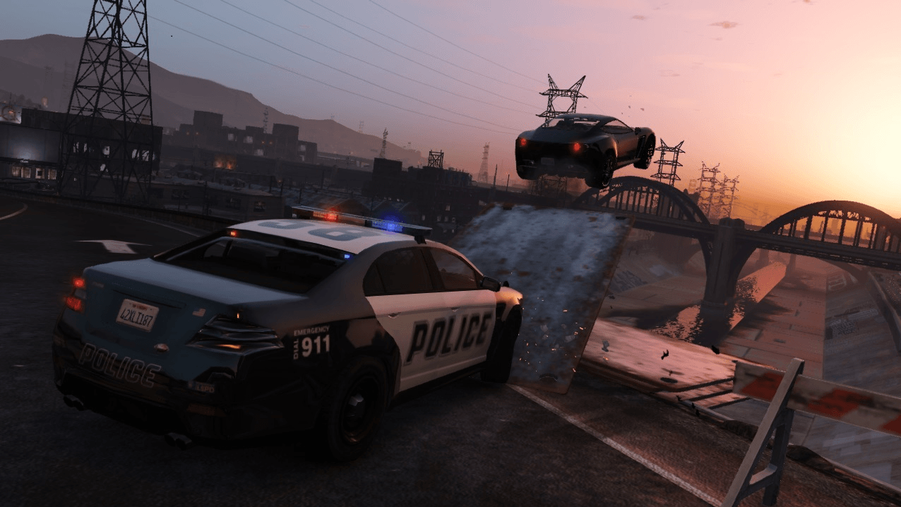Poliziotti GTA 5 con auto, 1920x1080 1080p, Desktop