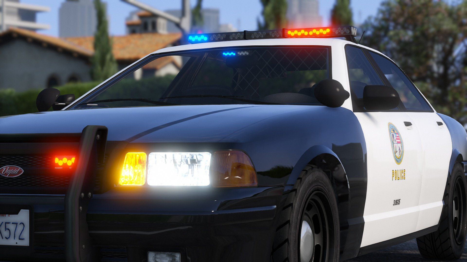 Auto polizia GTA 5 luci, 1920x1080 Full HD 1080p, Desktop
