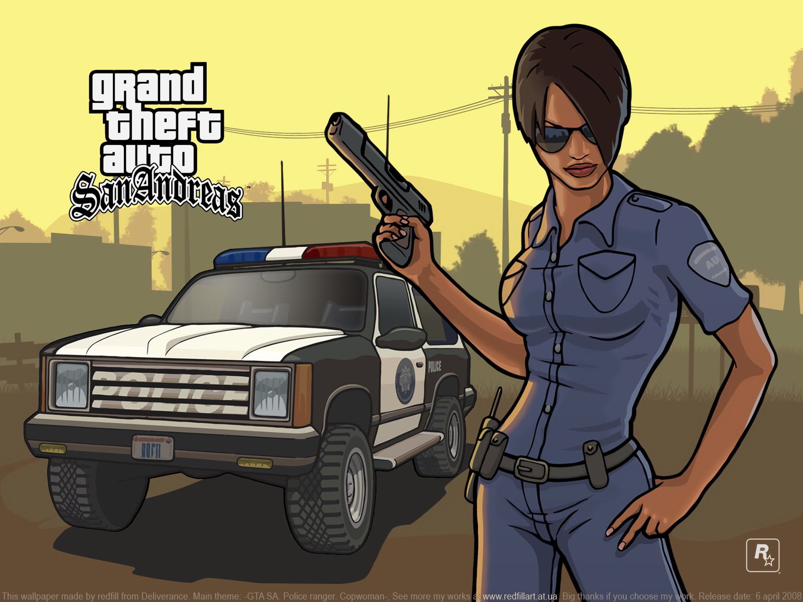 GTA San Andreas poliziotta arma, 1600x1200 900p, Laptop