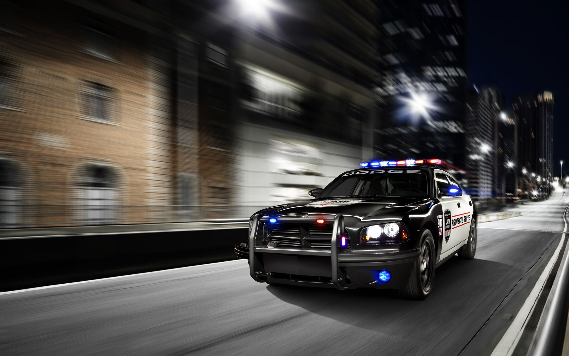 Auto polizia GTA 5 notturna, 1920x1200 Full HD+, PC